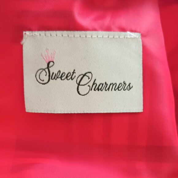 Sweet Charmers Plaid Jacket Dress 6 2 Piece Red & Gold Christmas Velvet Jacket - Picture 9 of 9